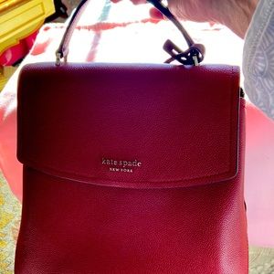 Kate Spade Pebbled Red Backpack